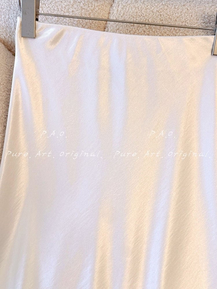 Satin Mermaid Maxi Skirt