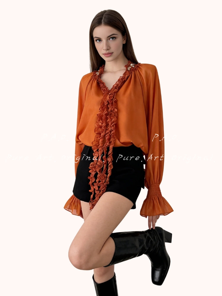 Camille Ruffle Top
