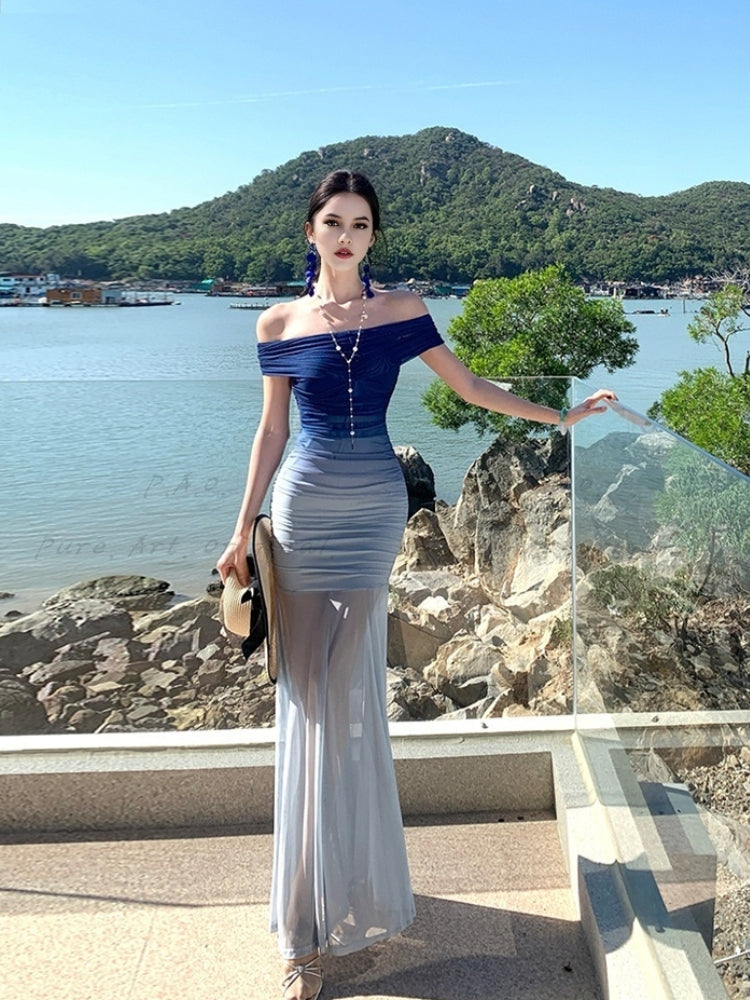 NARA STRAPLESS DRESS