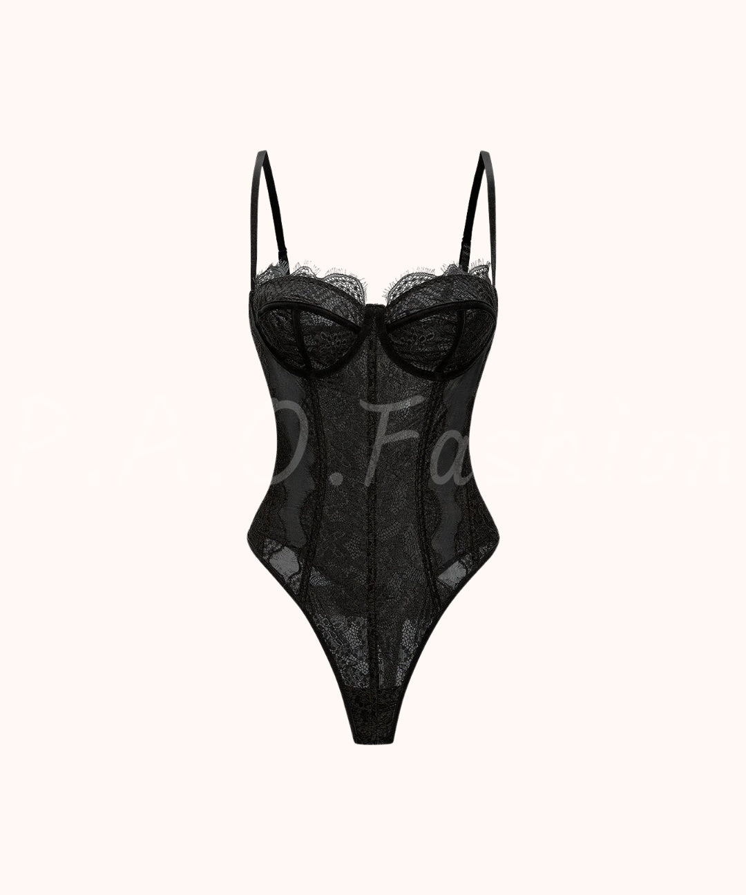 Mesh Sheer Patchwork Bustier Corset Slip Sleeveless Bodysuit[Available Now]