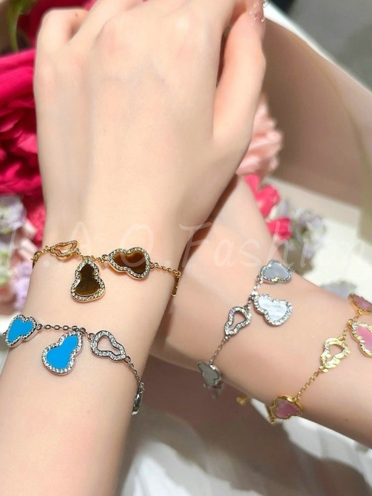 Gourd Charm Crystal Bracelet