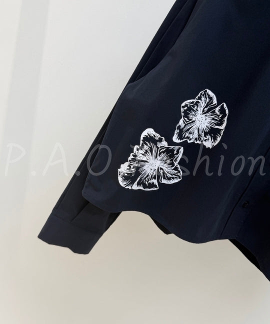 Floral Print Shirt & Midi Skirt Set[Available Now]