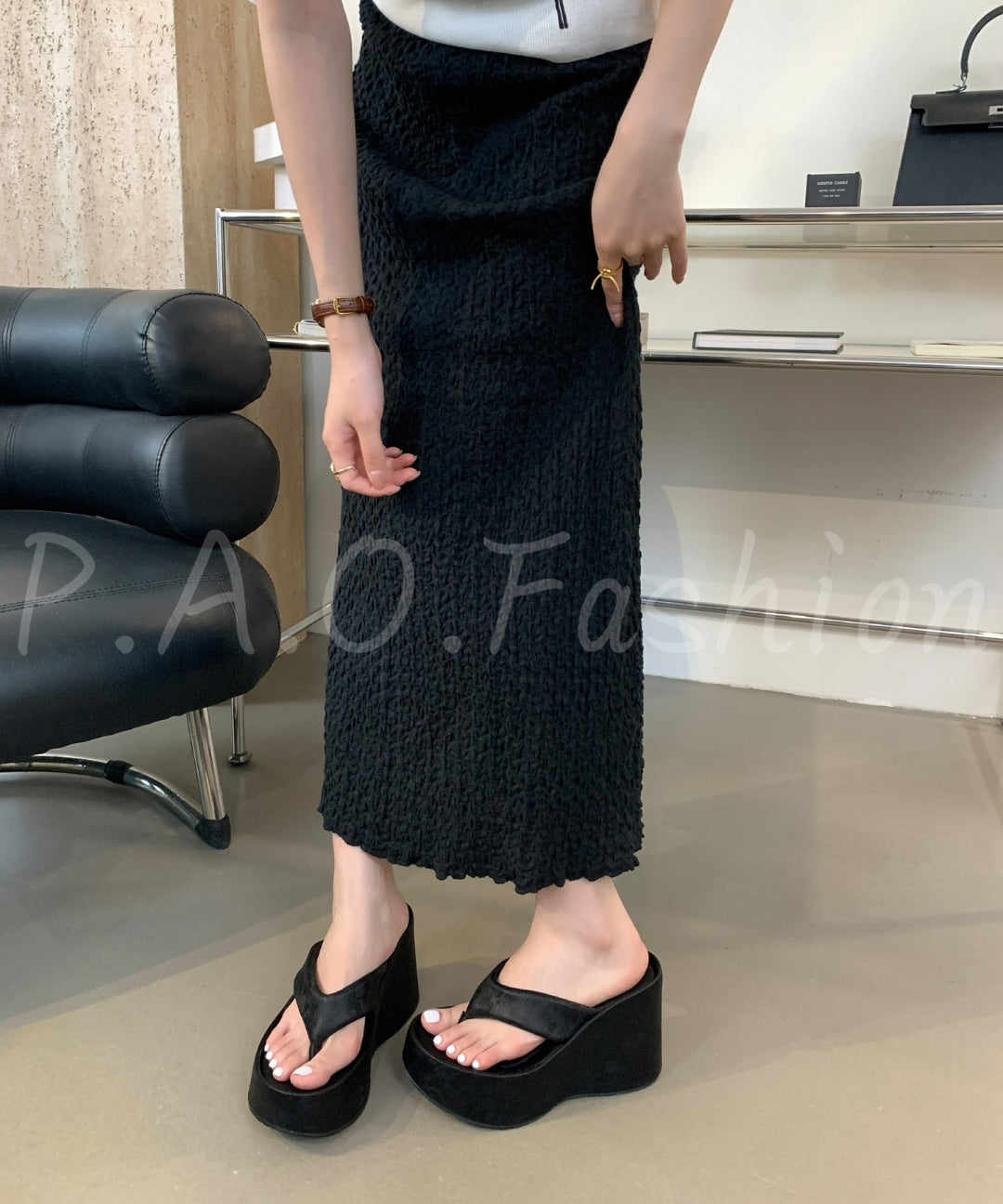 Velvet Satin 8cm Platform Wedge Thong Slides