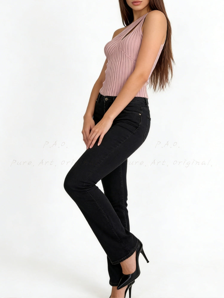 Off-Shoulder Knit Vest