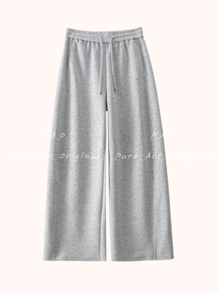 Rhinestone Wide Leg Pants