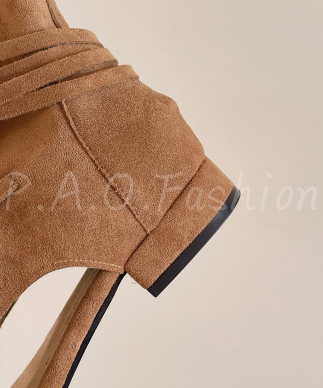 Fringe Toe-Loop Ankle Sandal Boots