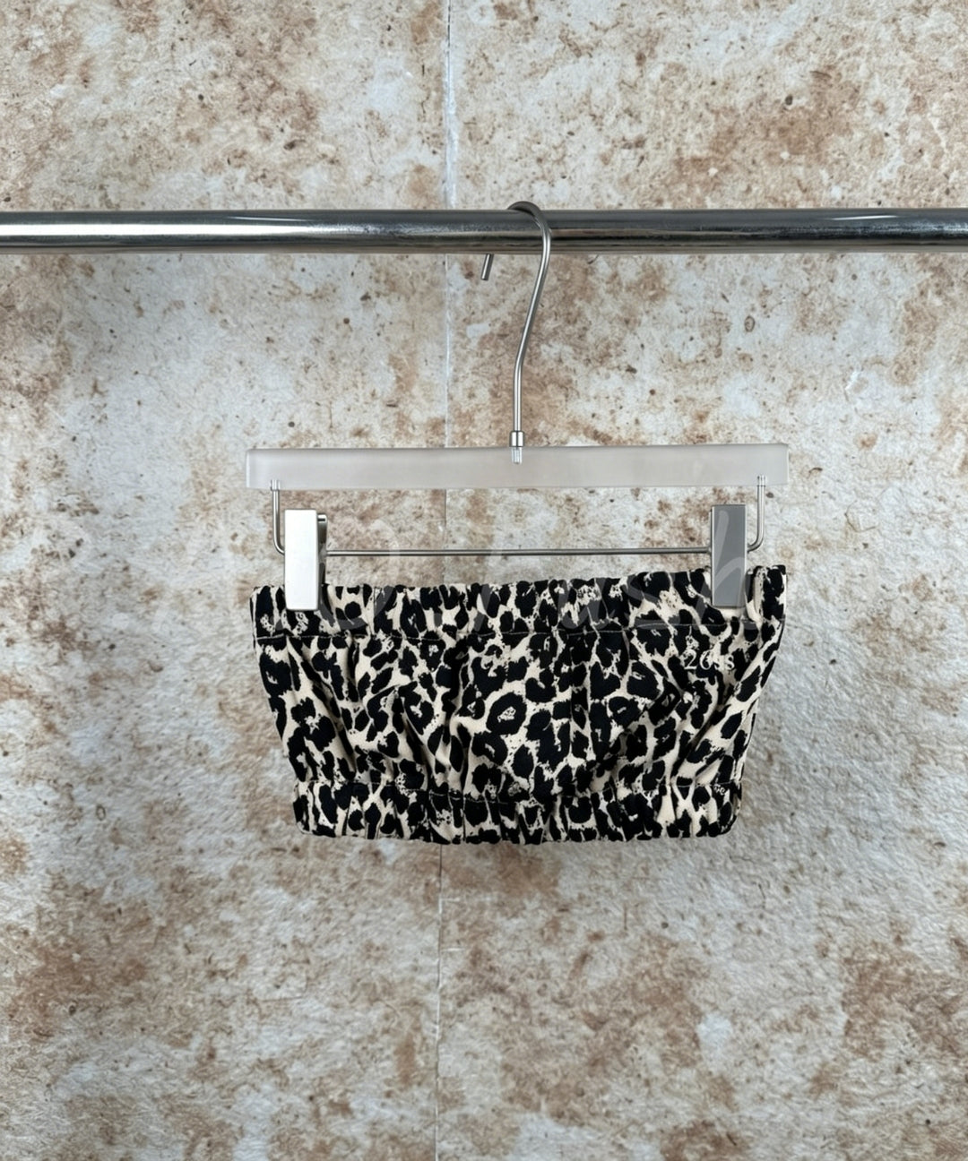 Leopard Print Bandeau Top & Wide-Leg Pants Set[Available Now]