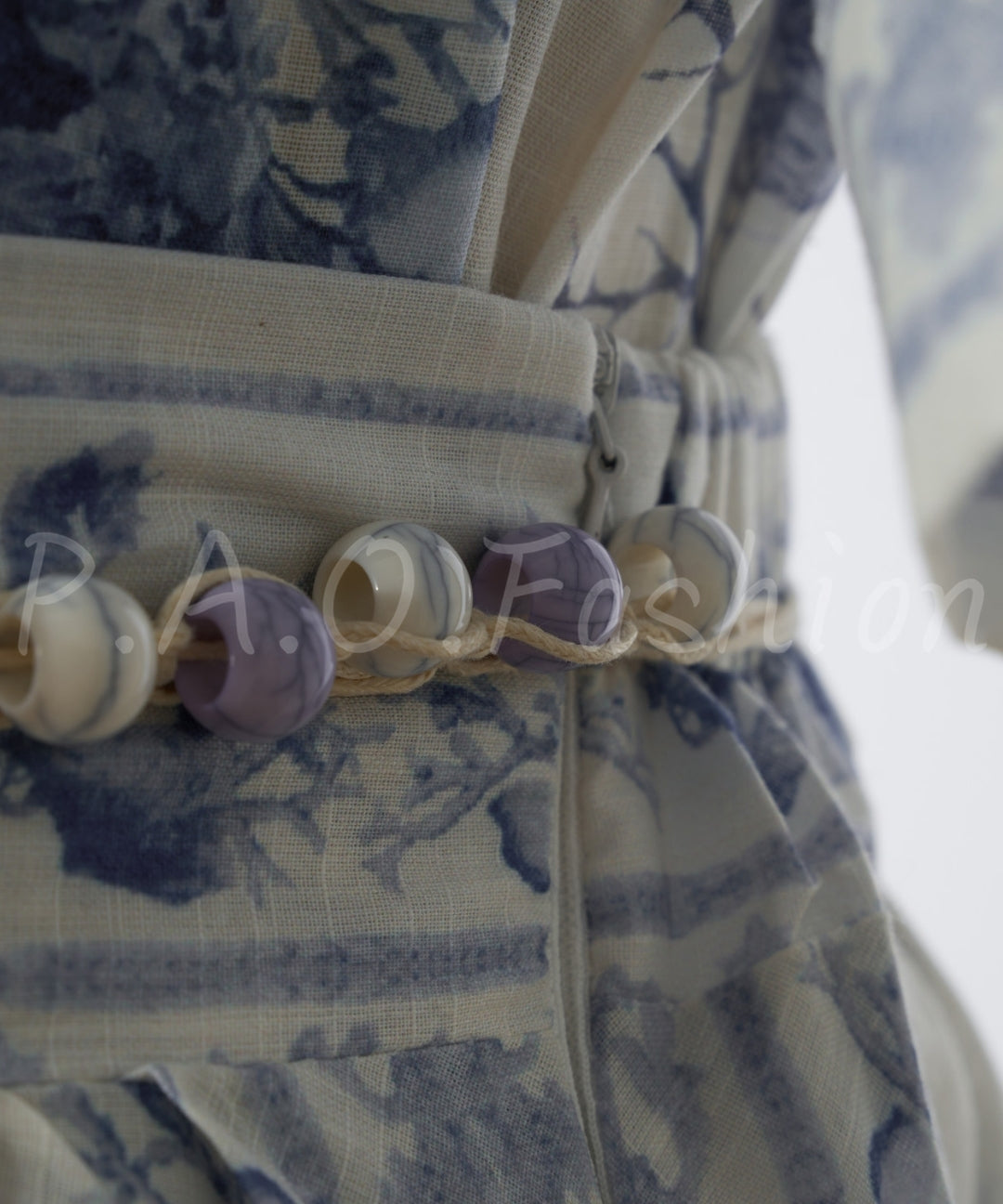 Ocean Print Shirt & A-Line Skirt Set[Available Now]