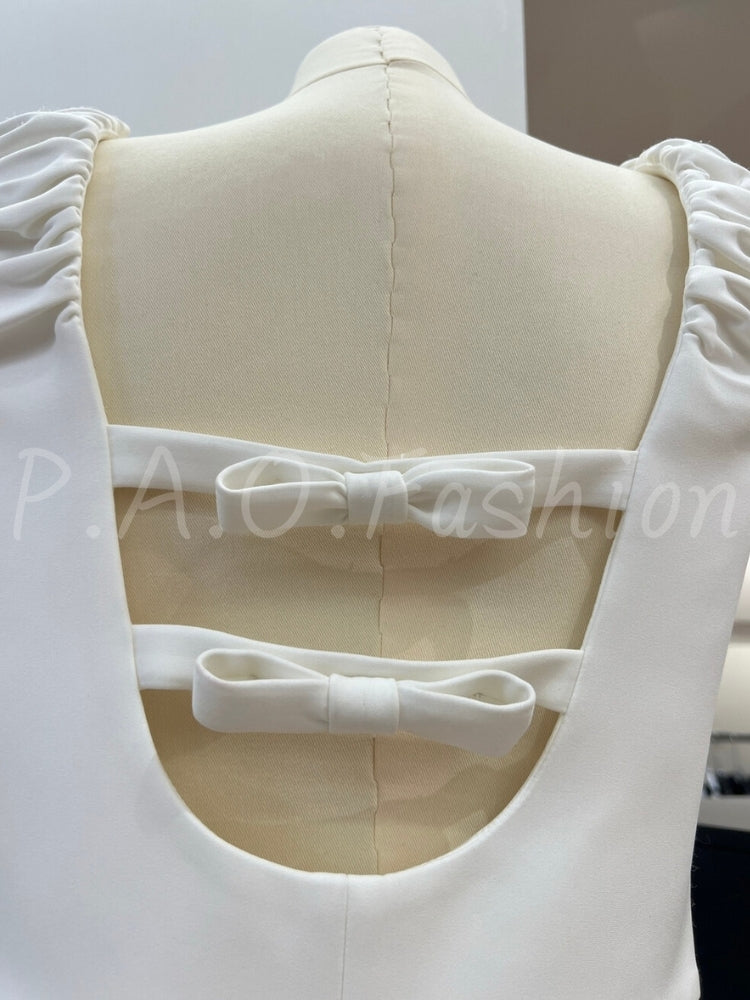 Bow Back Waist Mini Dress