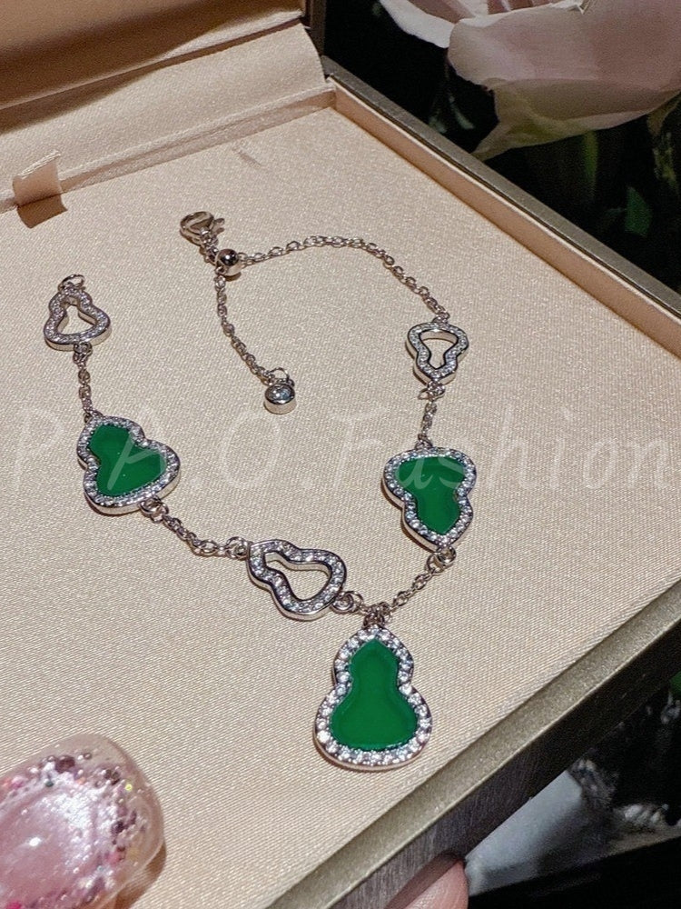 Gourd Charm Crystal Bracelet