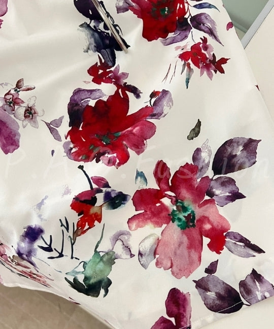 Floral Satin Slip Midi Dress[Available Now]