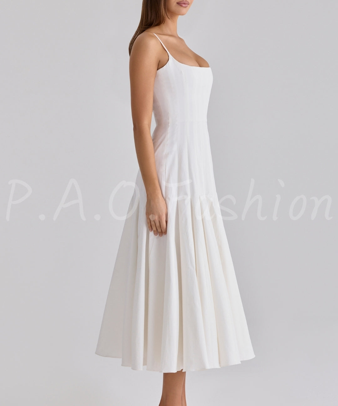 Godet Pleated Midi Dress[Available Now]