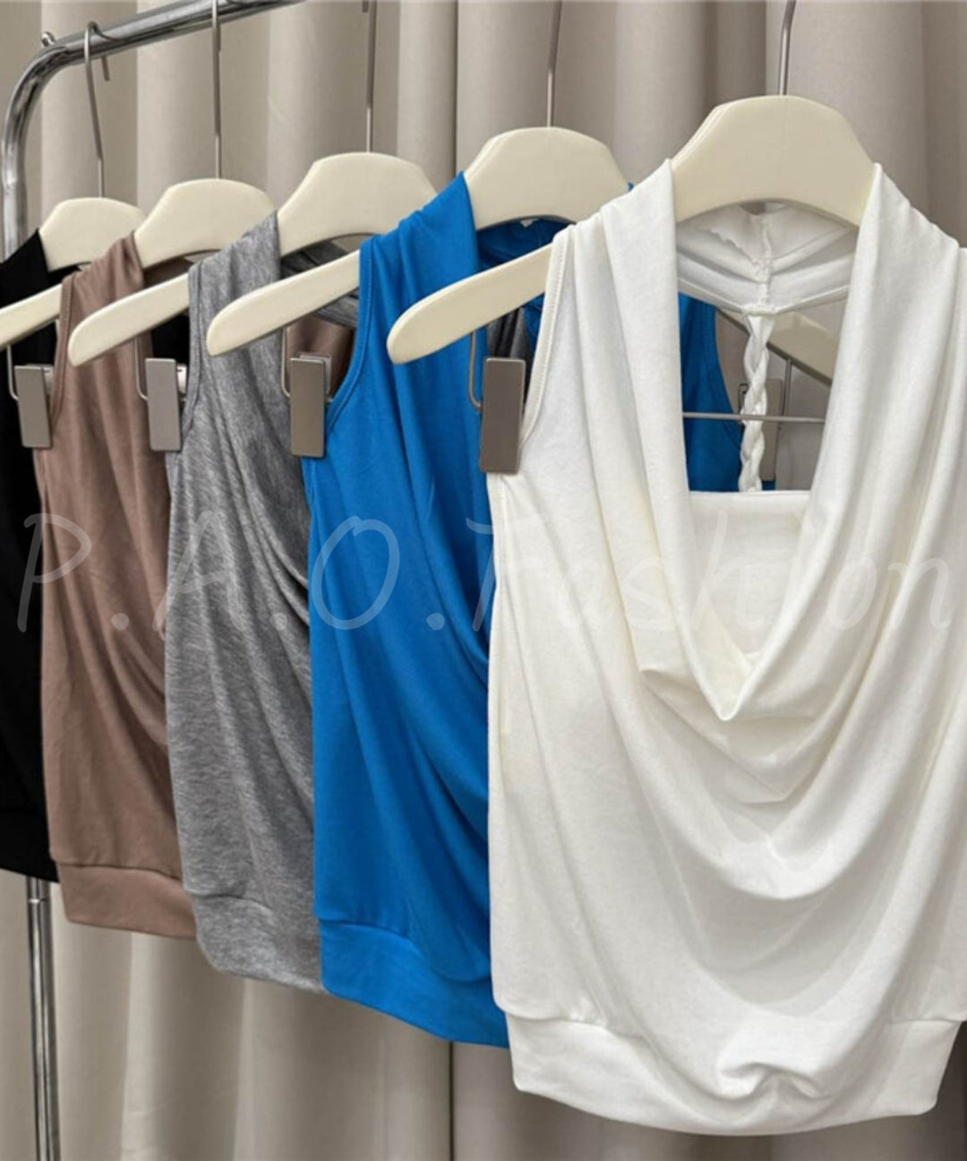 Draped Halter Knit Tank Top[Available Now]