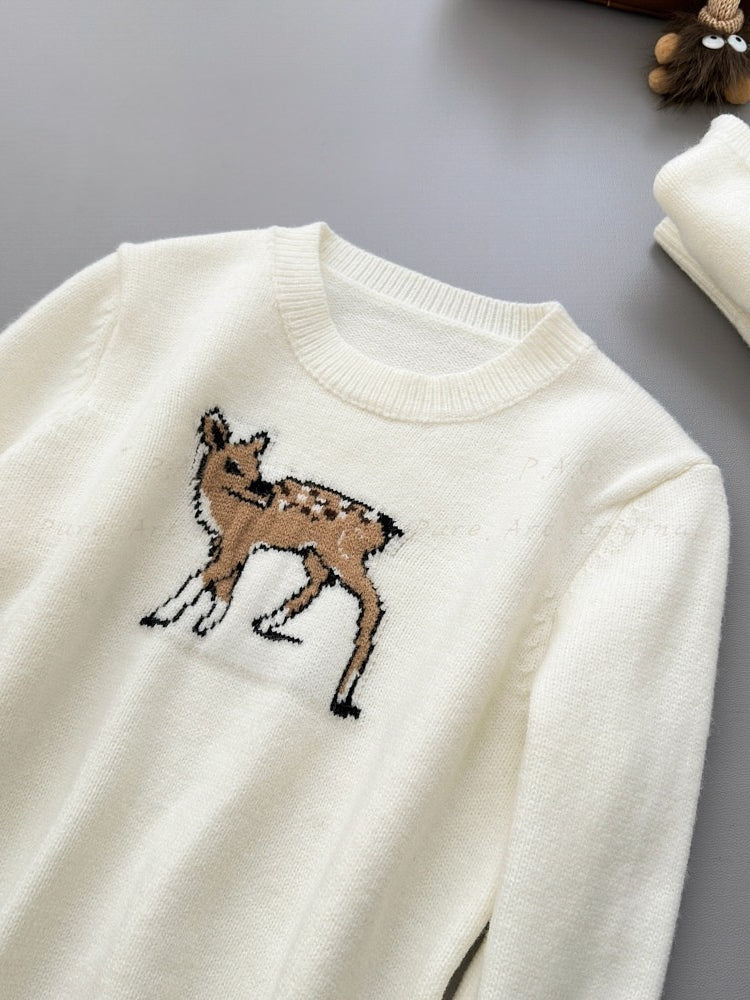 Wool-Blend Sweet Cable Knit Hooded Sweater