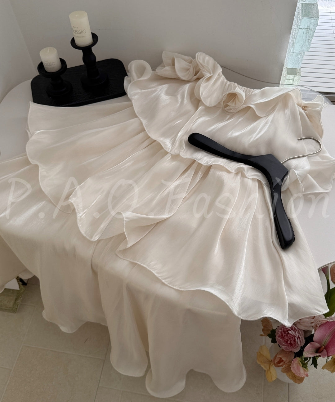 Ruffled Strap Maxi Dress with Tiered Skirt[Available Now]