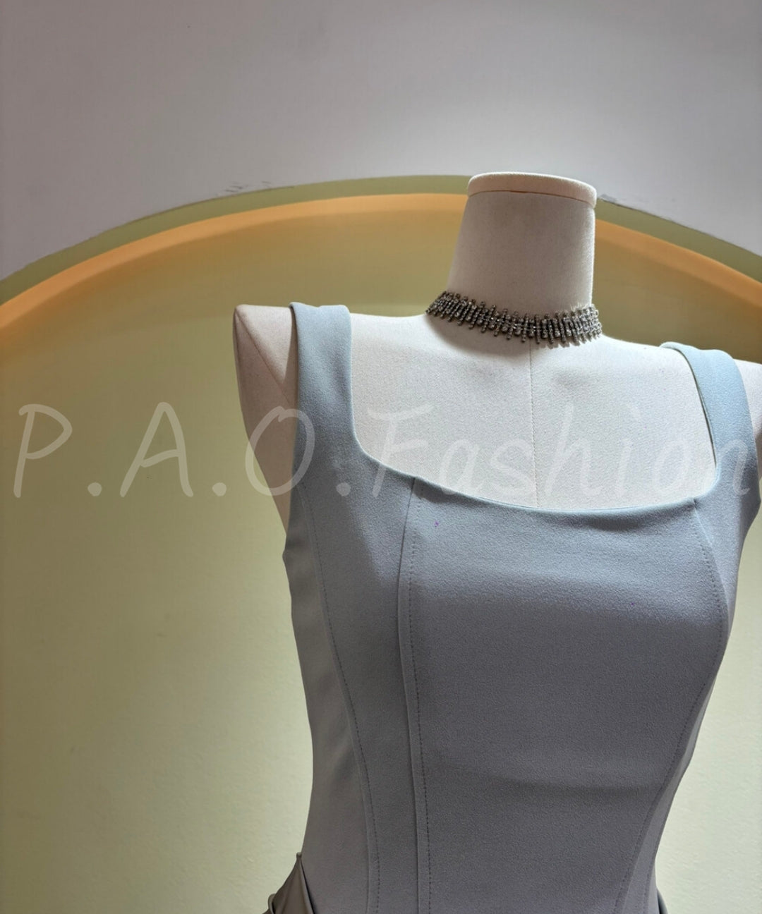 Satin Square Neck Mermaid Gown[Available Now]