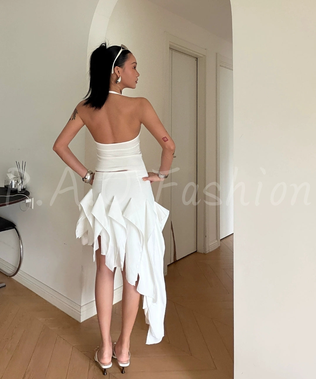 Deep V Halter Stretch Tank