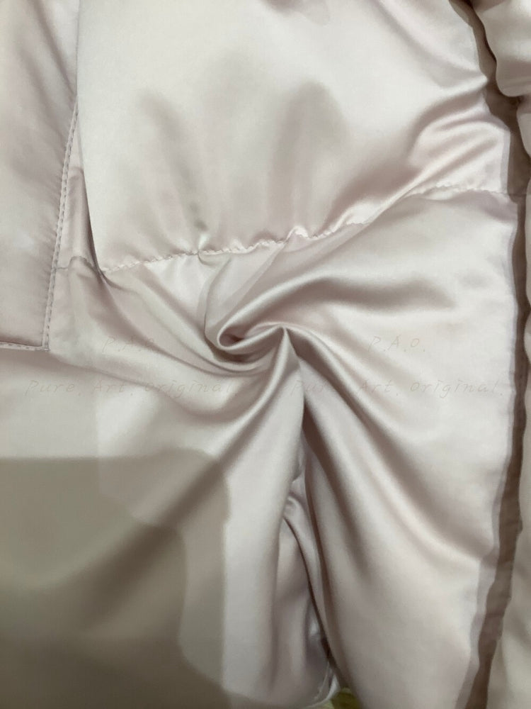 Warm Down Jacket with Turn-Down Collar & Detachable Fur Trim