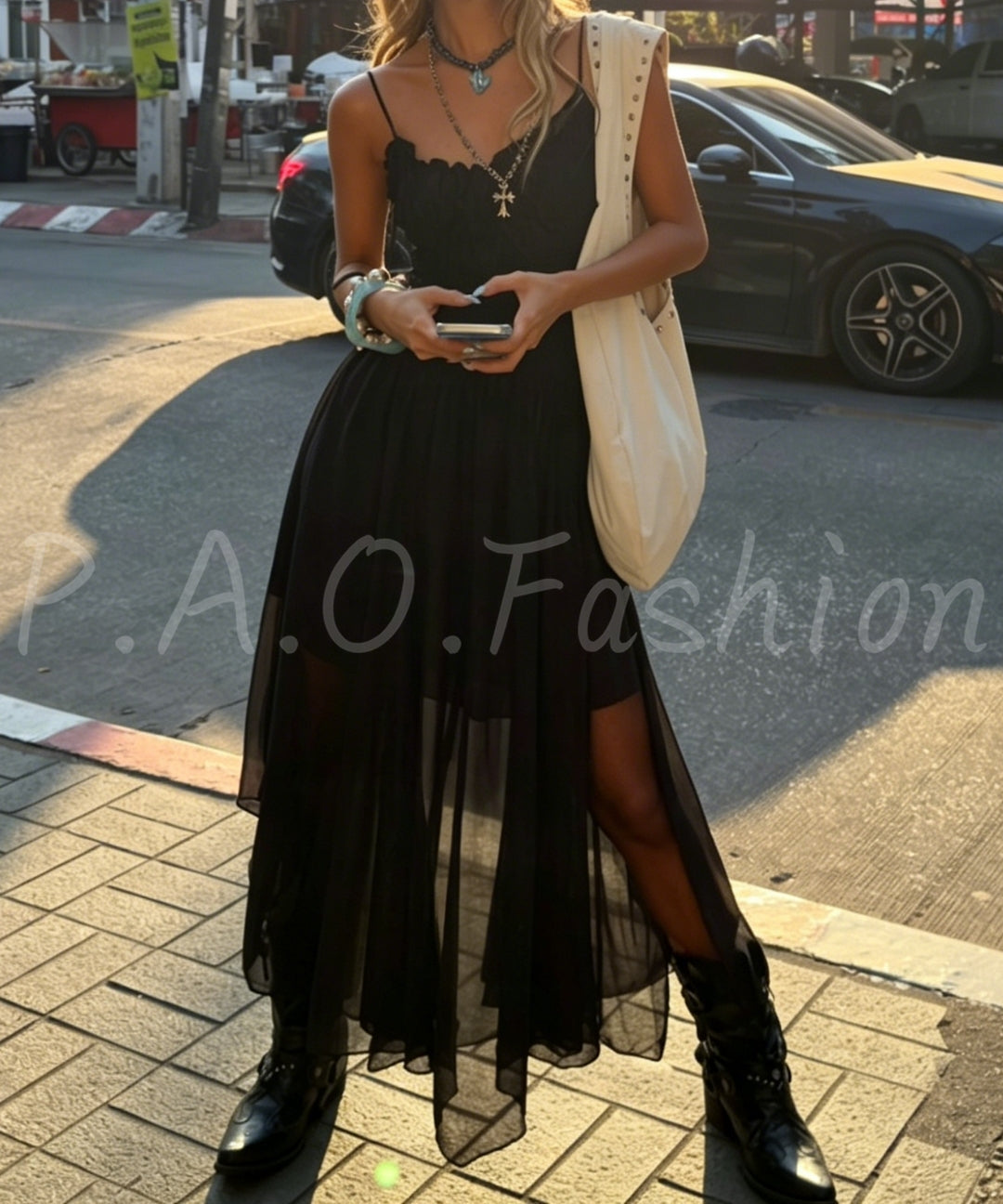 Ruched Strap Maxi Dress[Available Now]