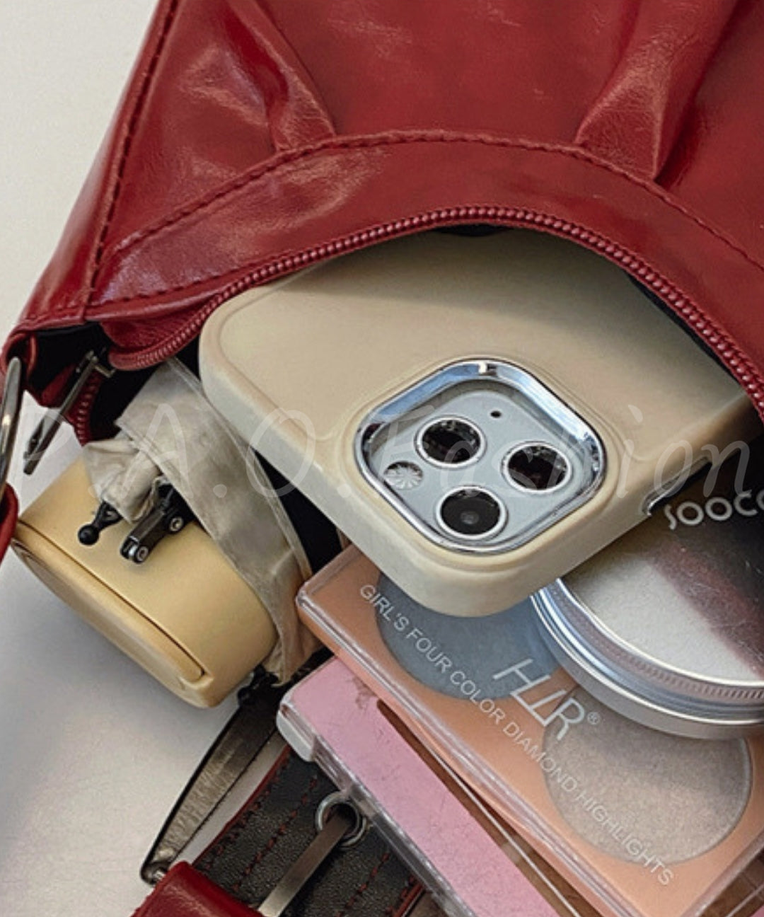 Vintage Moto Ruched Underarm Bag