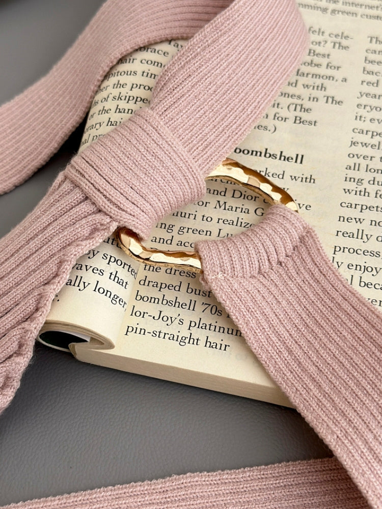 Halter Neck Knit Tank Top