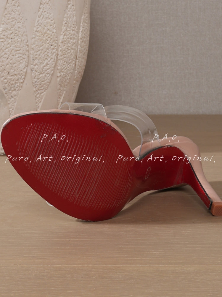 Clear Strap Stiletto Heels