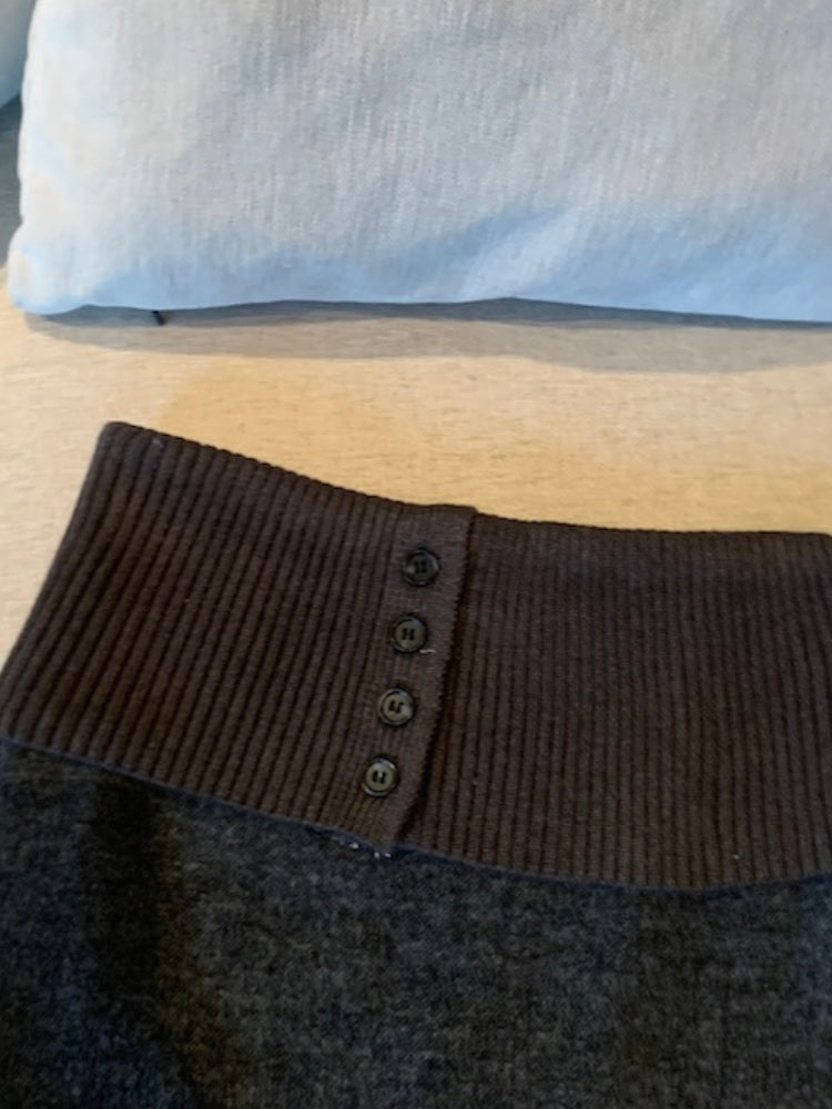 Vintage Wool-Blend Mini Skirt