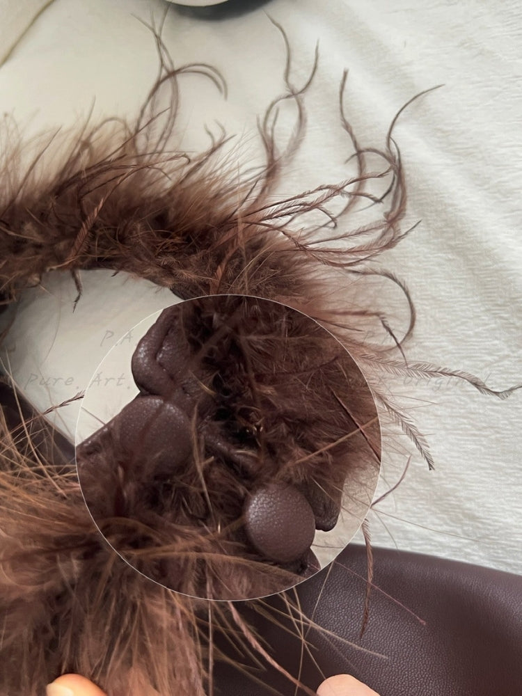 ELARA FEATHER HALTER DRESS