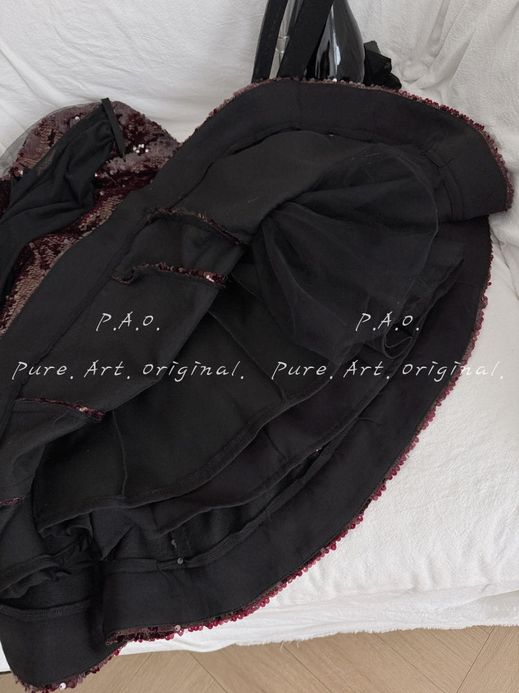 CRIMSON GLIMMER DRESS