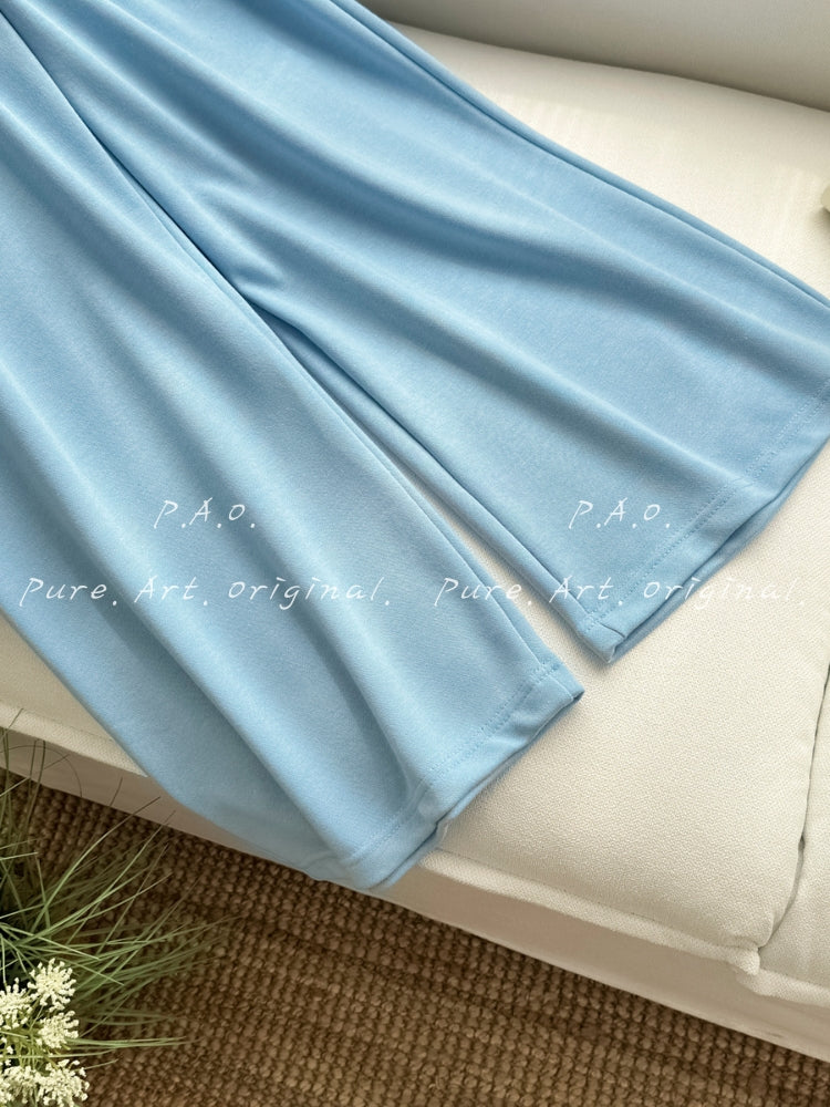 Haven Leisure Ribbed Tank & Wide‑Leg Sweatpants Set