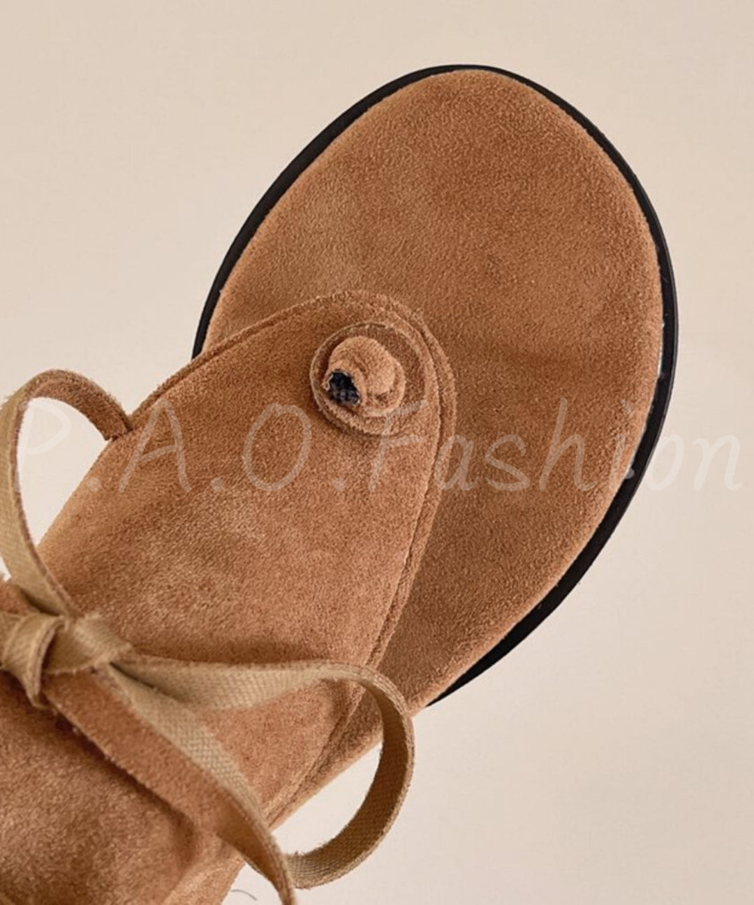 Fringe Toe-Loop Ankle Sandal Boots