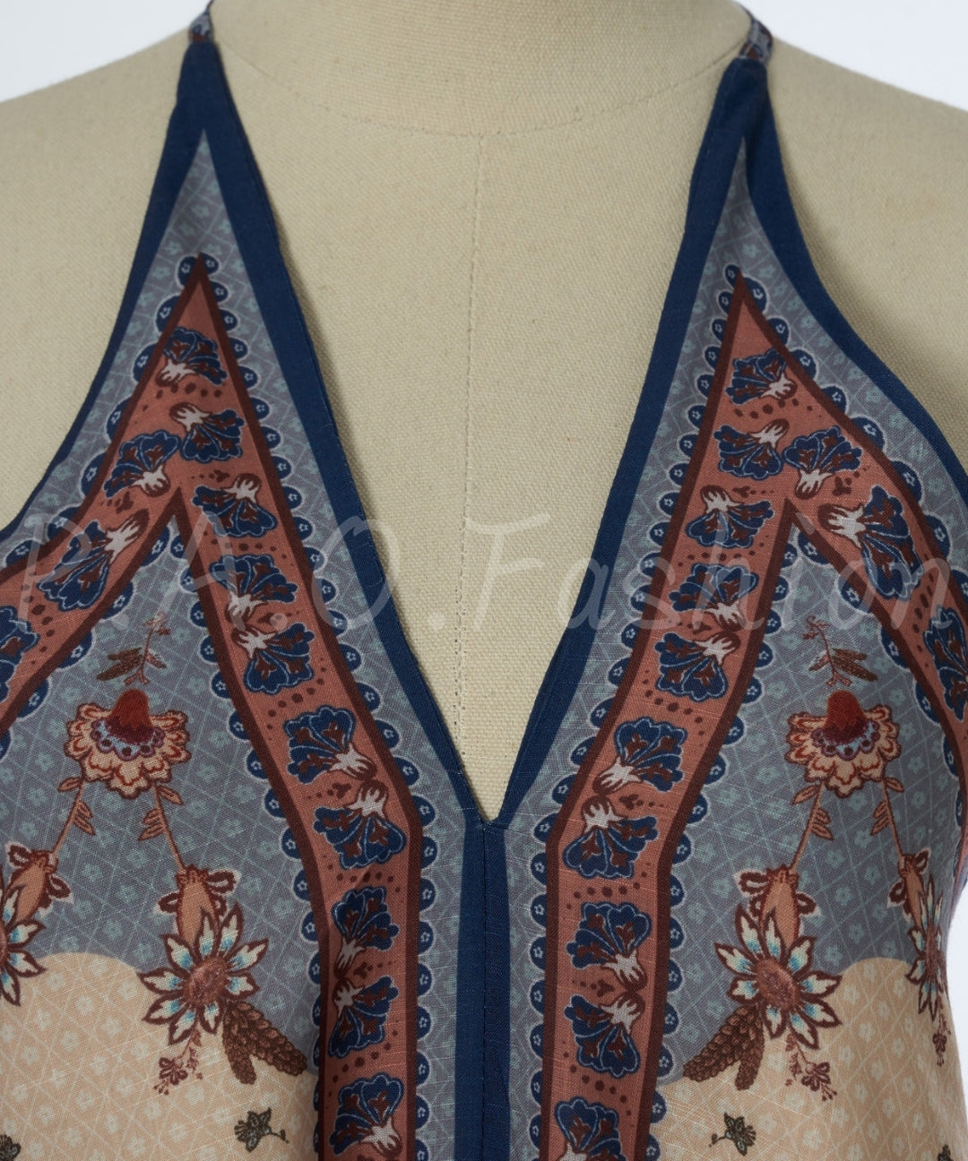 Bohemian Print Halter Maxi Dress[Available Now]