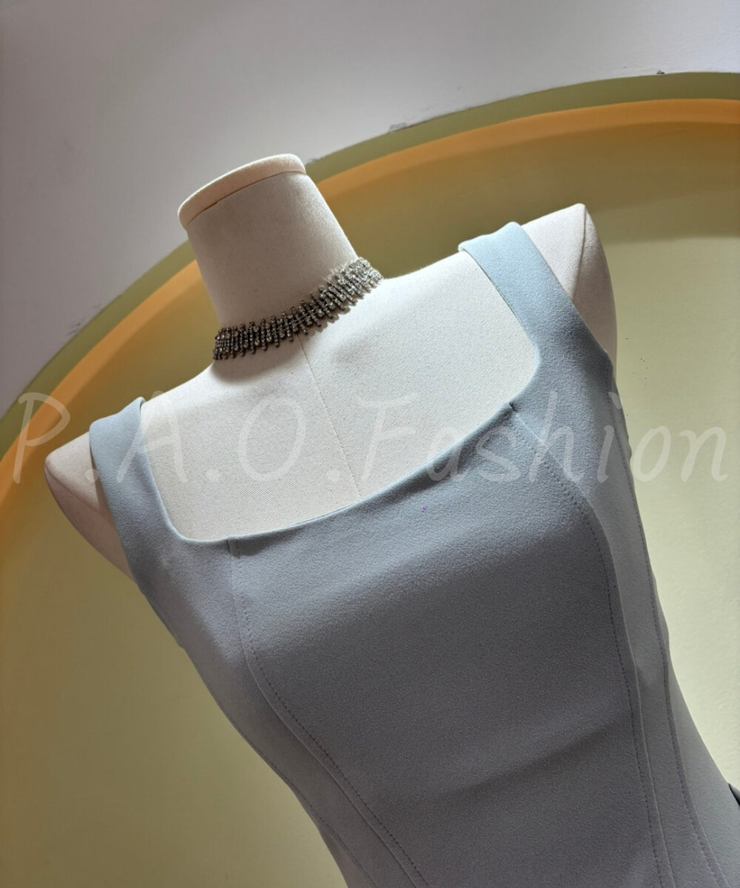 Satin Square Neck Mermaid Gown[Available Now]