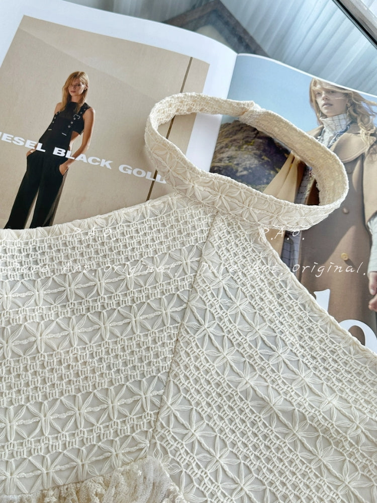 LACE HALTER TOP & SKIRT SET