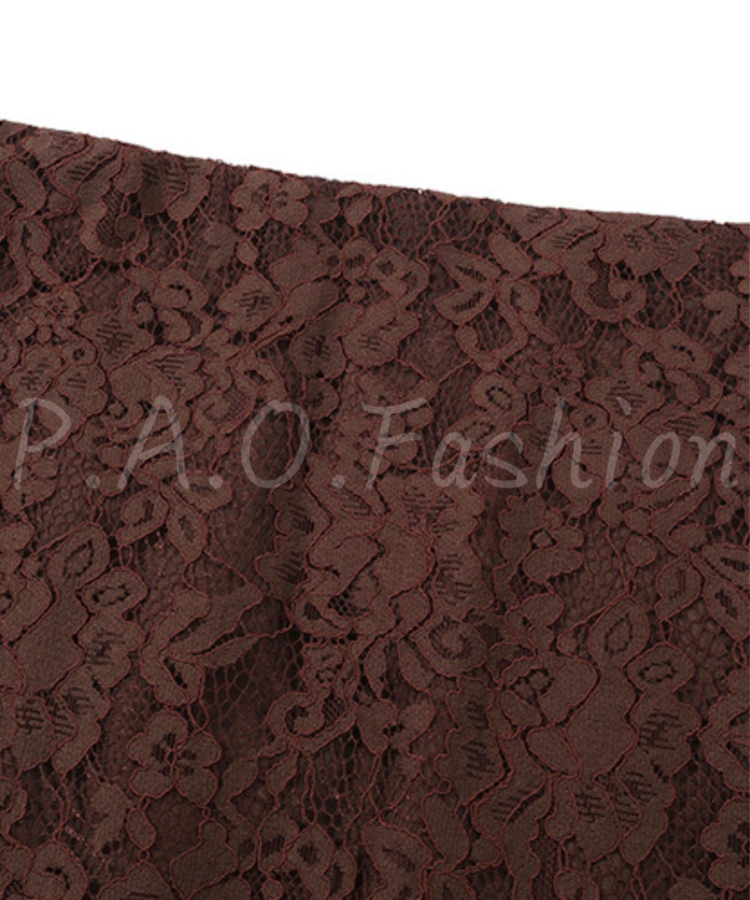 Lace Bodycon Midi Skirt