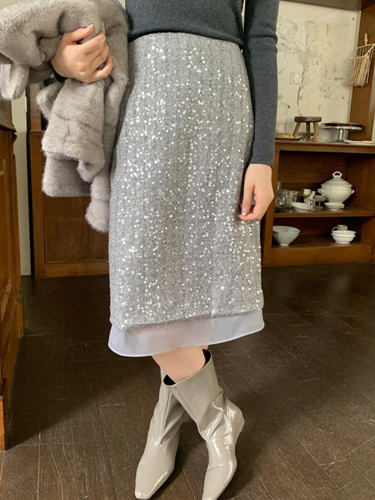 Luxe Aura Midi Skirt