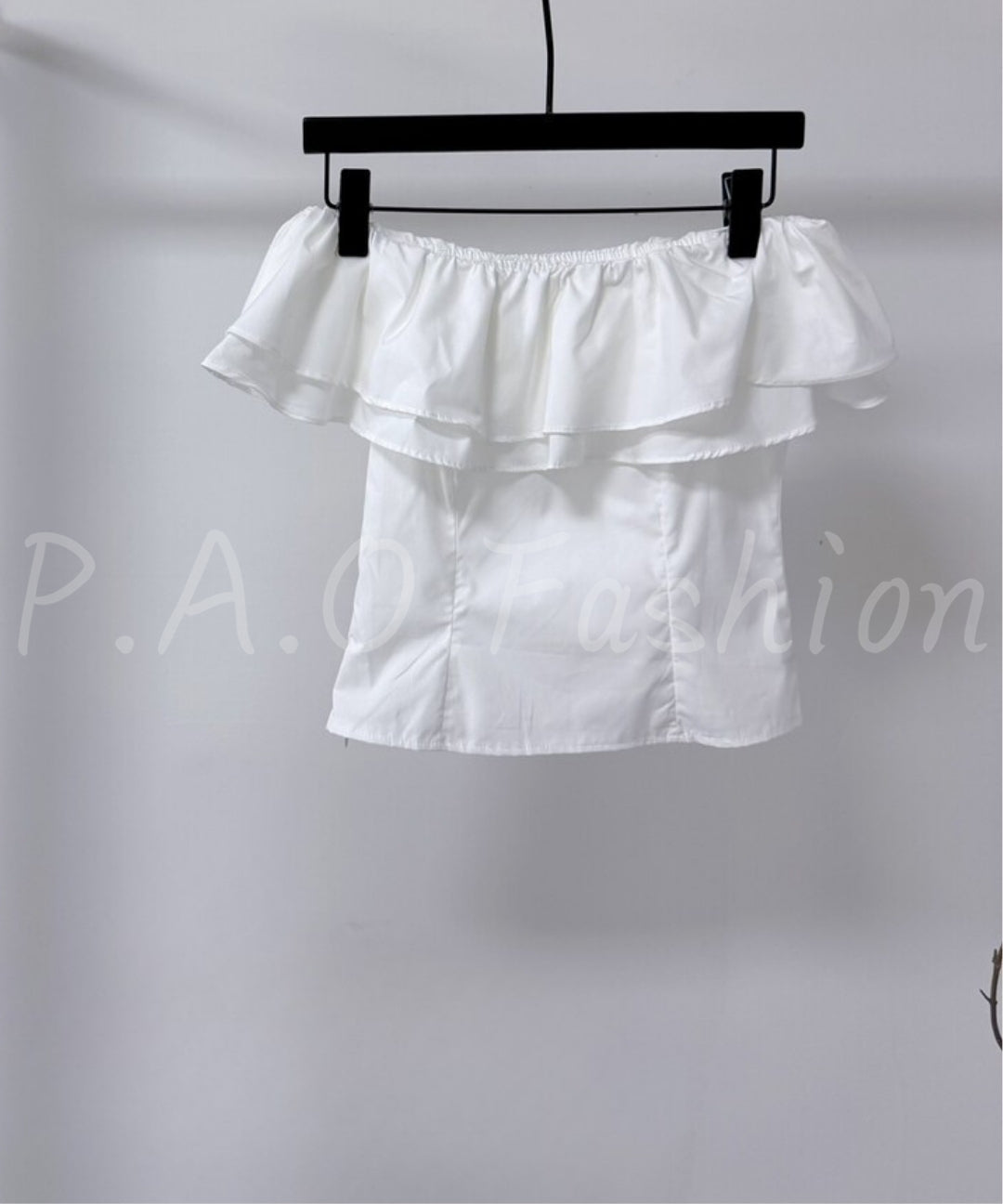 Off-Shoulder Ruffle Waist Top