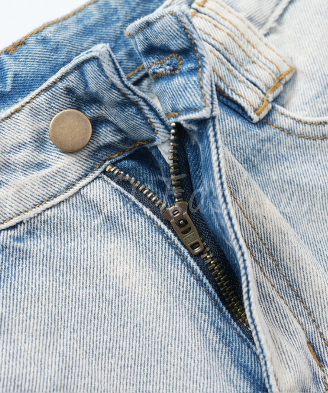 Vintage Washed Wide-Leg Denim Bermuda Shorts[Available Now]