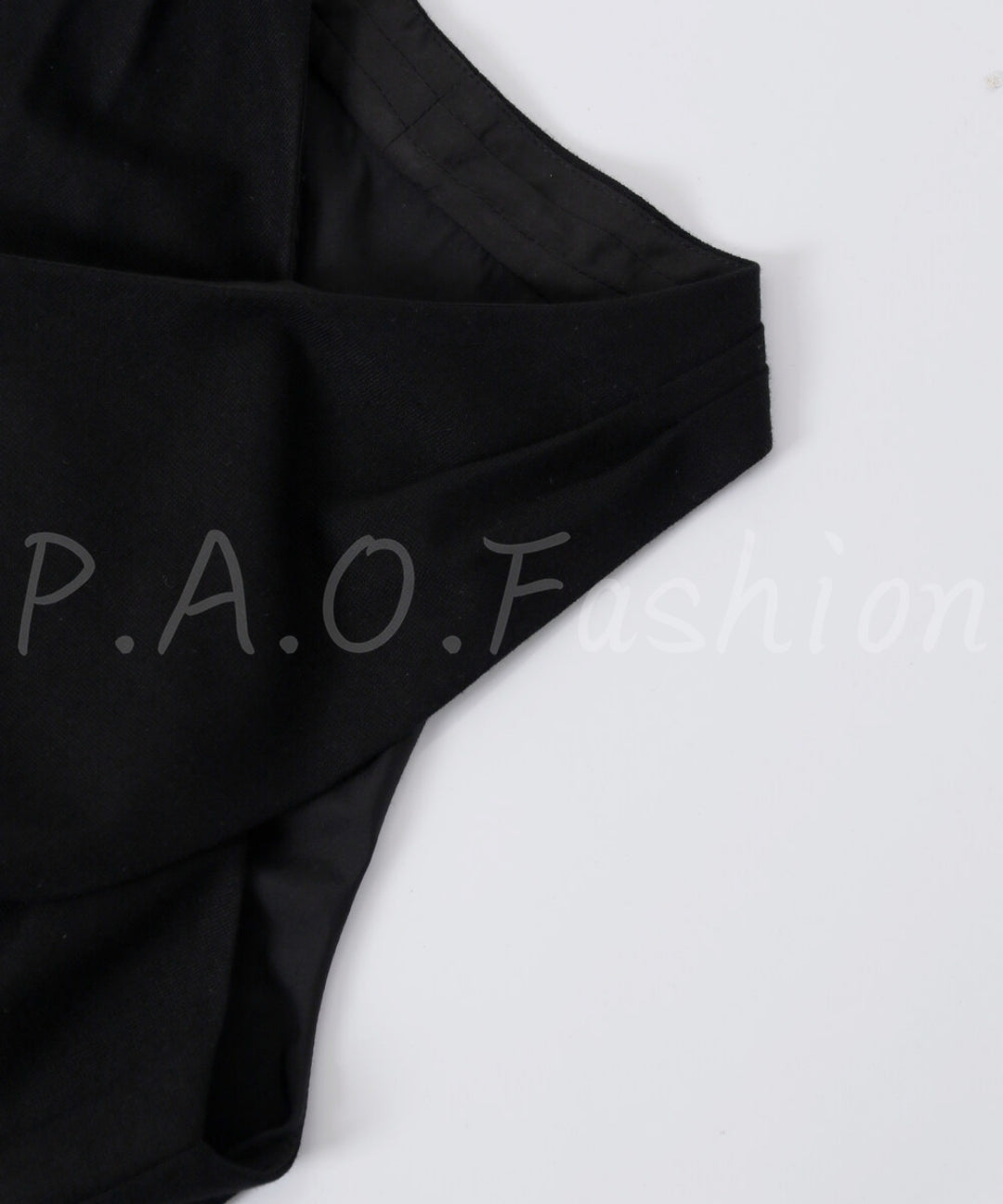 Halter Contrast Panel Dress
