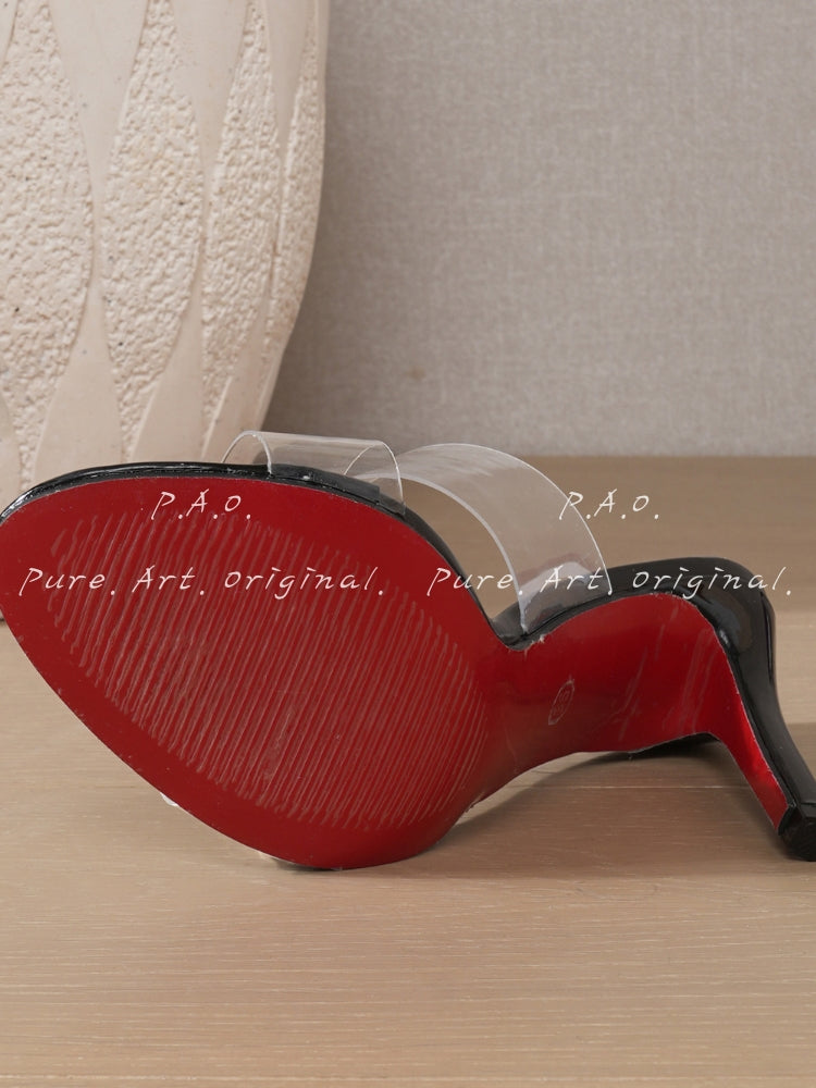 Clear Strap Stiletto Heels