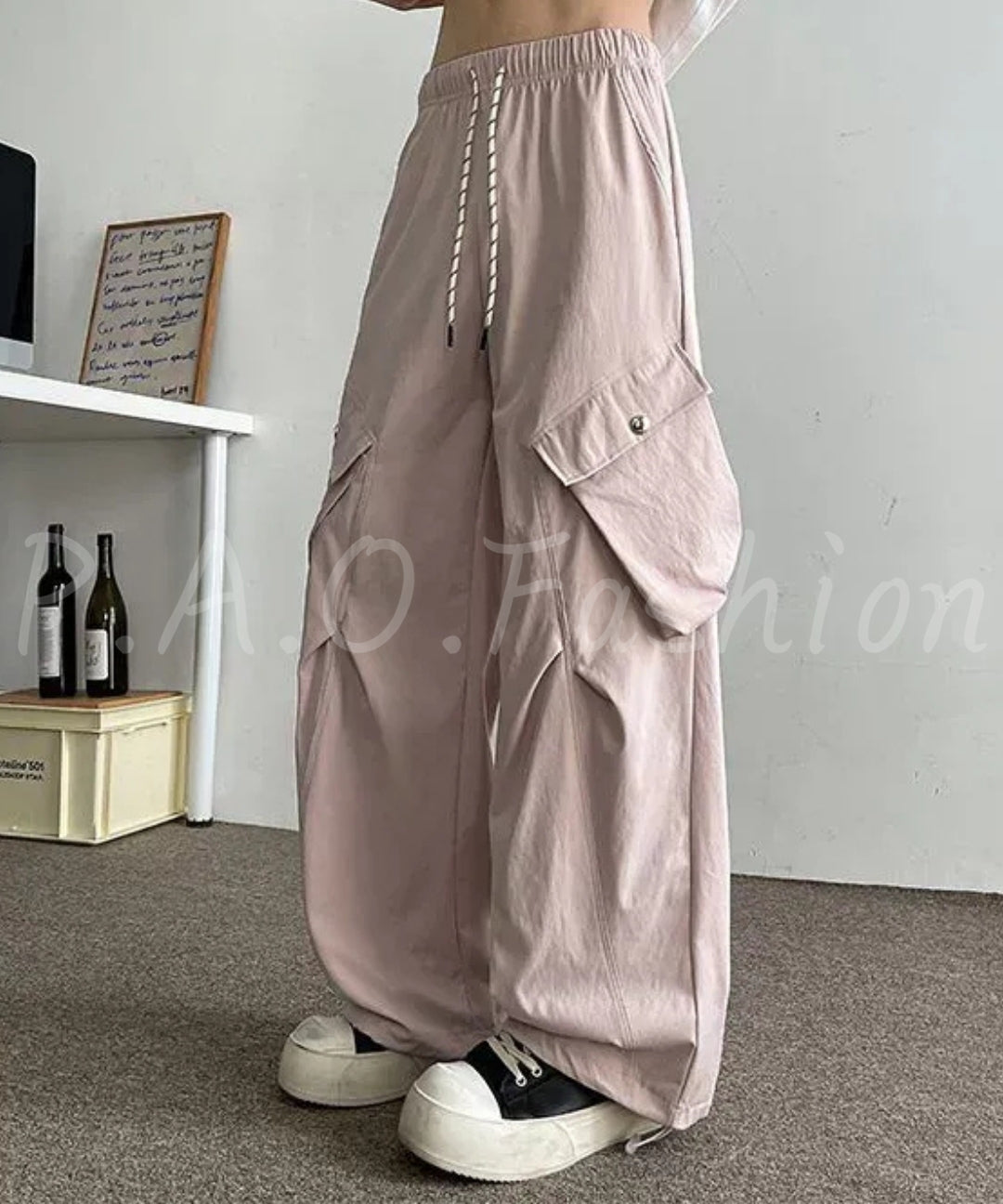 Multi-Color Quick-Dry Wide-Leg Cargo Pants[Available Now]