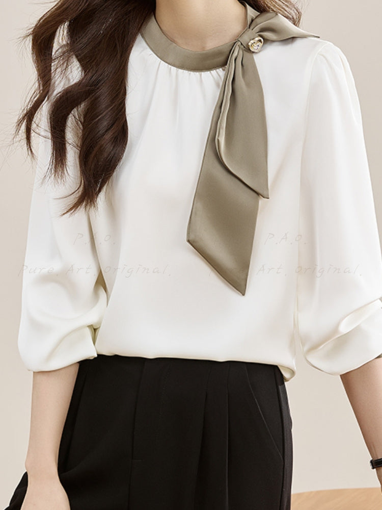 Versatile Bow Tie Blouse