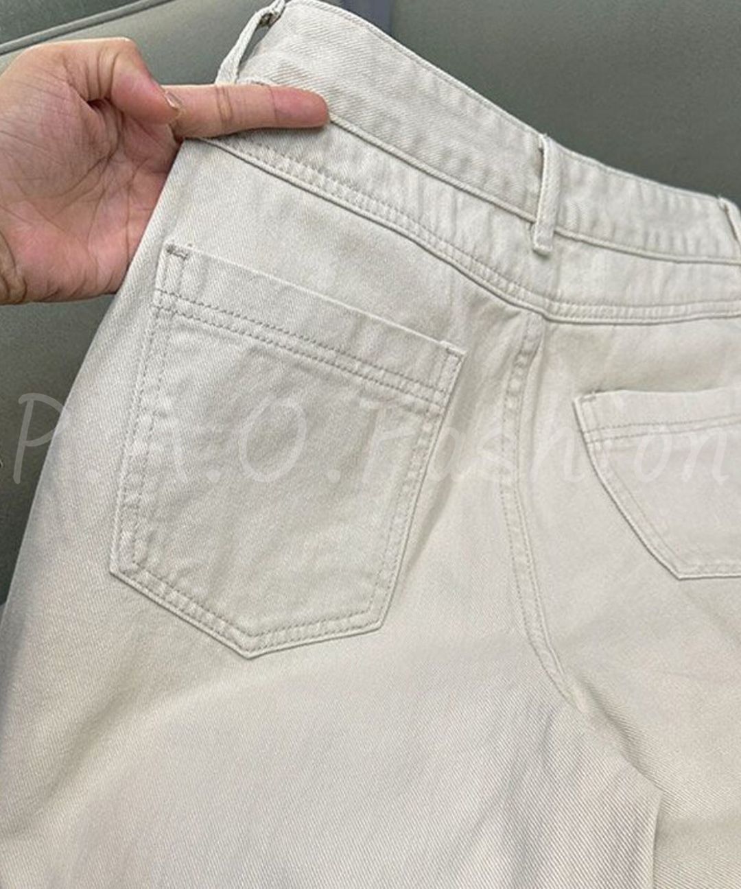 High Waist Button Front Wide Leg Jeans