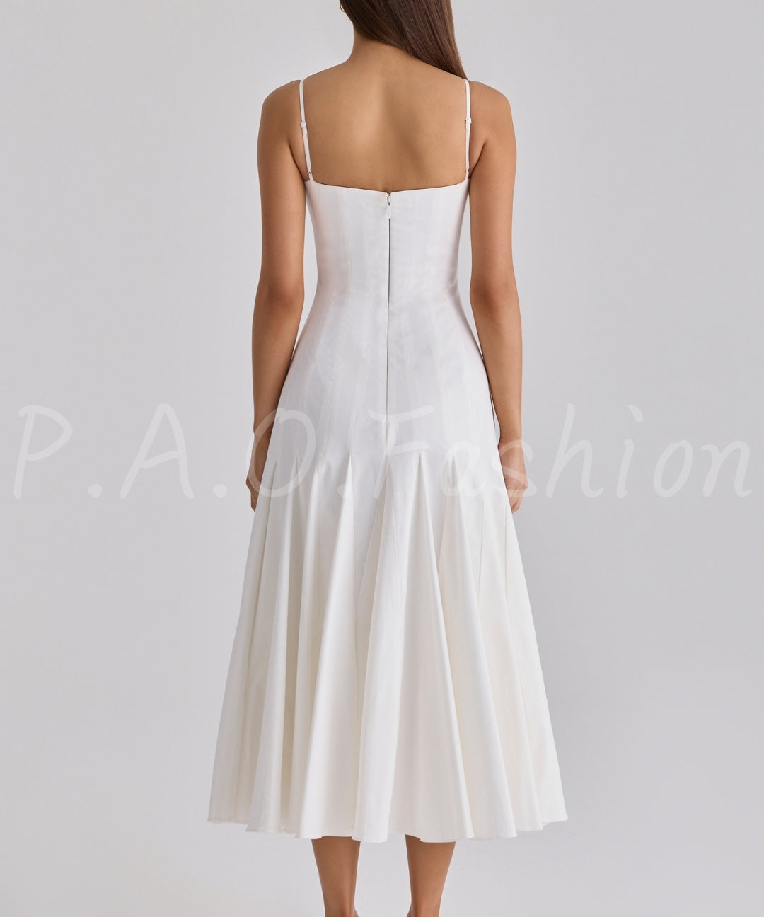 Godet Pleated Midi Dress[Available Now]