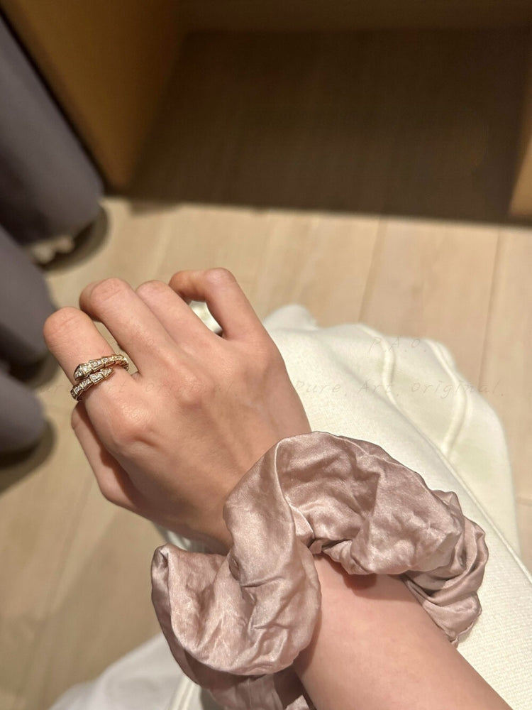 Snake-Shaped Crystal Ring