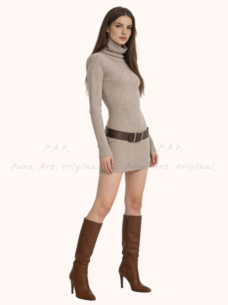 Cozy Silhouette Mini Dress