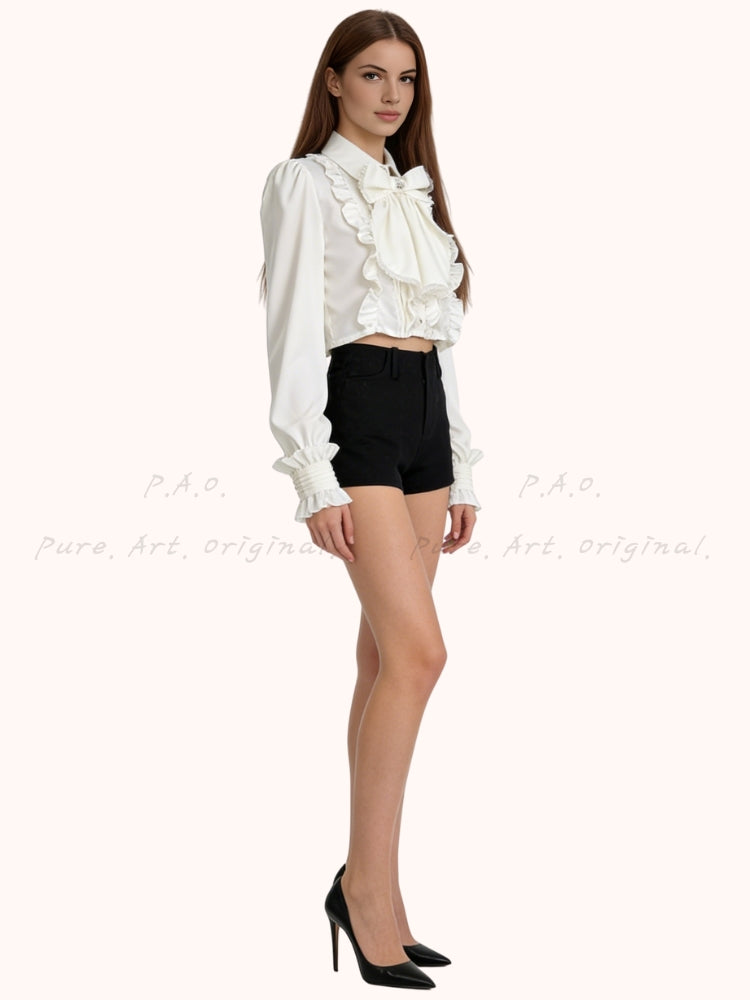ELISE BOW BLOUSE