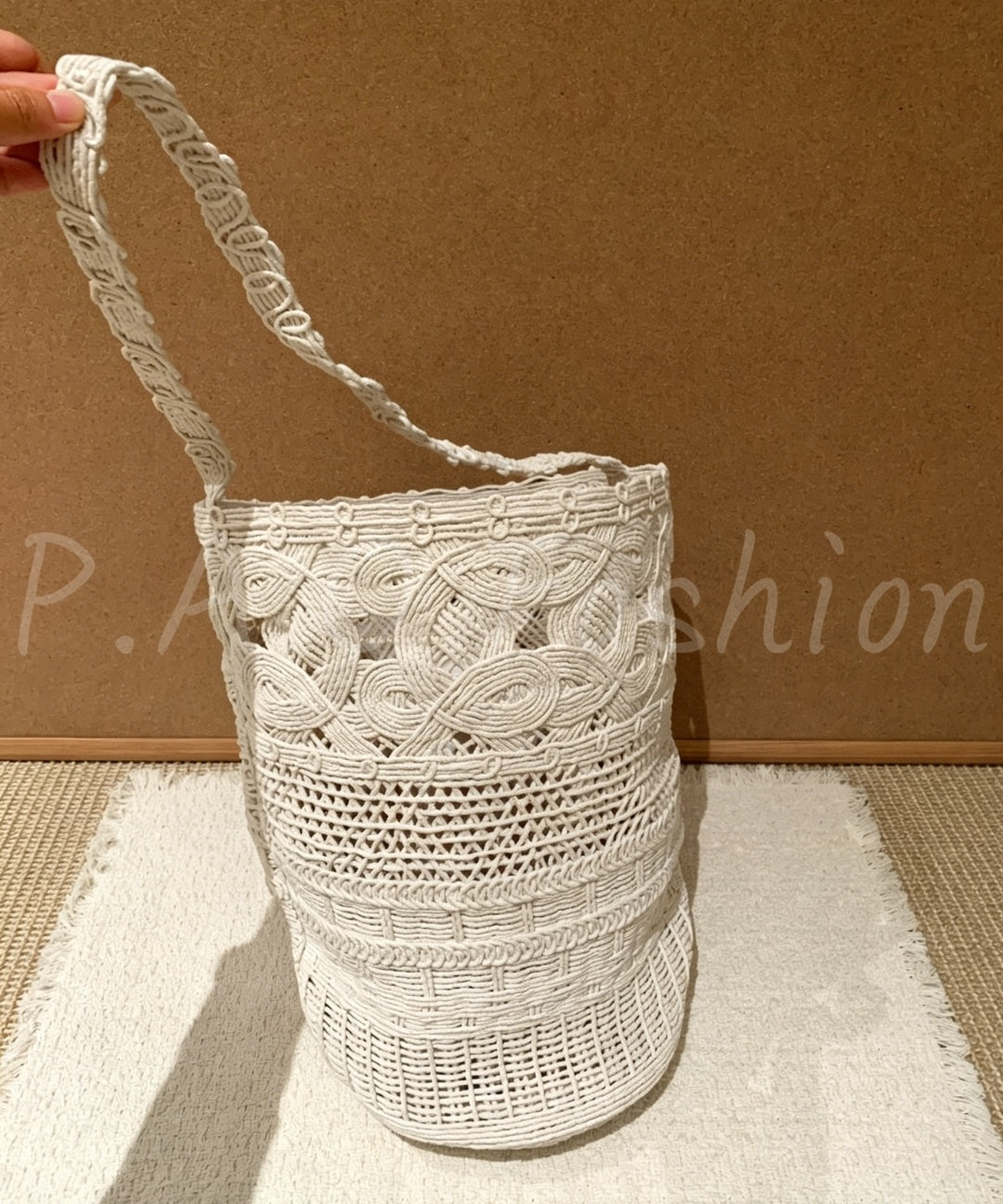 Handmade Crochet Open-Knit Tote Shoulder Bag