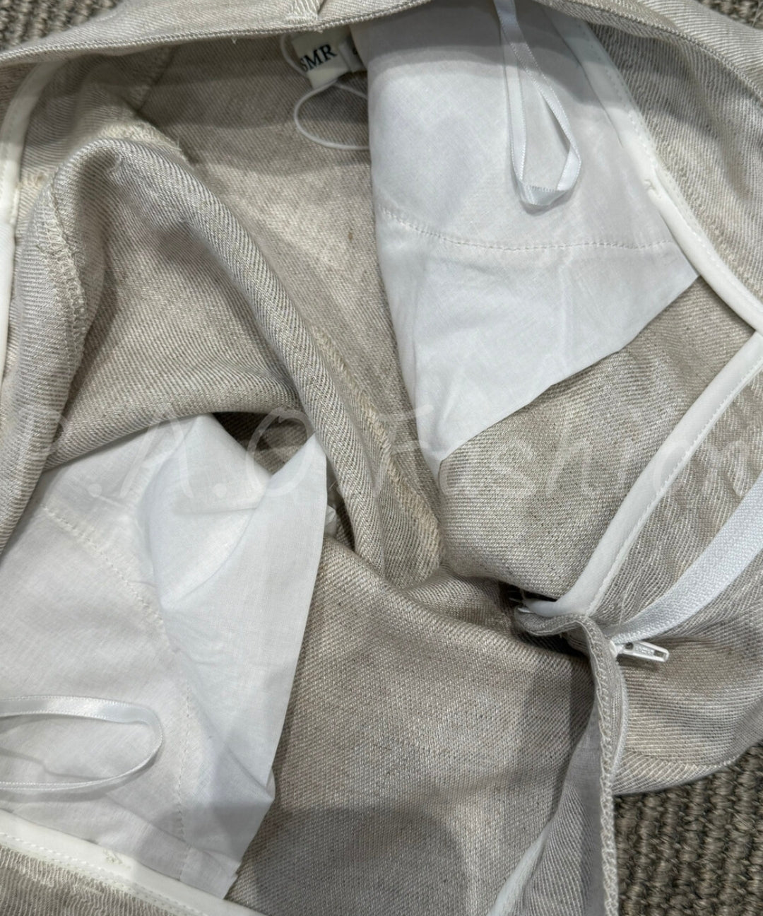 Lyocell Linen Blend Cropped Straight-Leg Pants