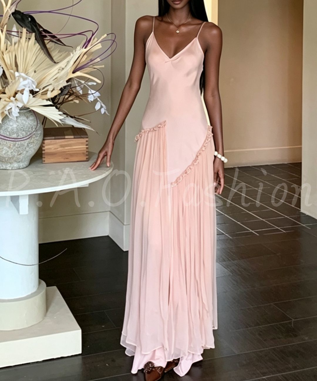 Ethereal Sheer Cardigan & Mermaid Maxi Dress Set
